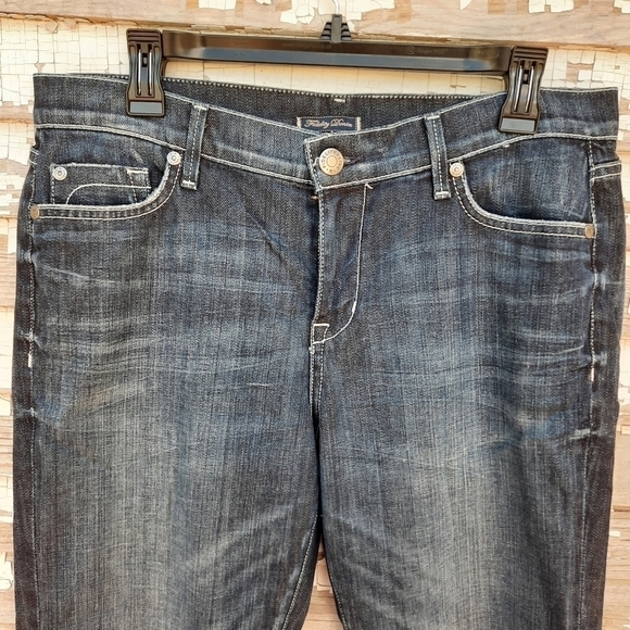 🌟 FIDELITY Denim Bella blue opal Capri Jeans size 31 - Picture 4 of 8